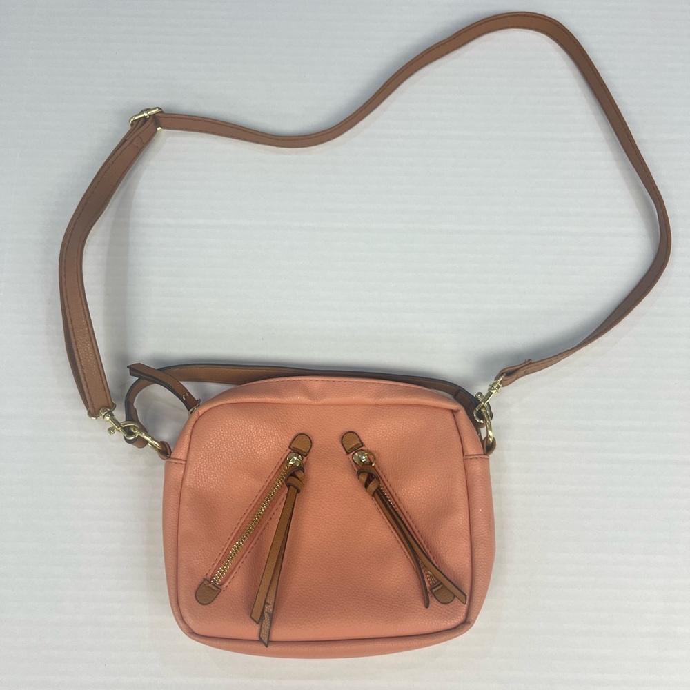 Coral Faux Leather Purse